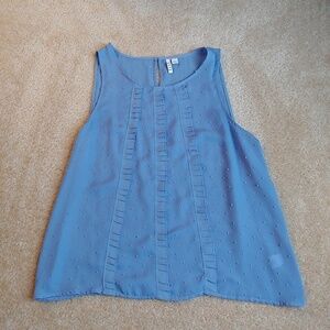 NWOT Elle semi sheer light blue dressy tank